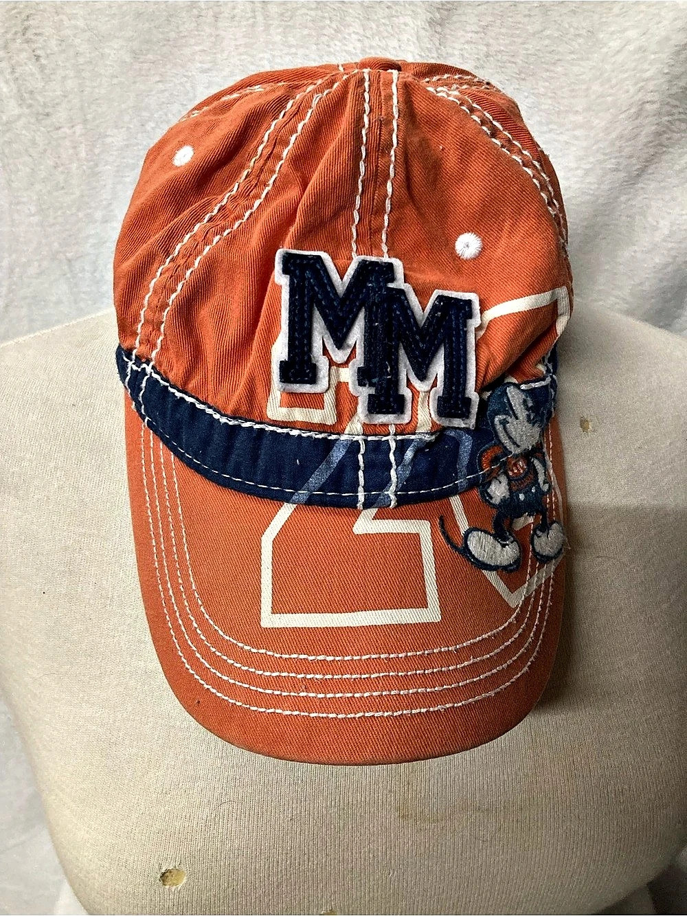 Disneyland Resort Mickey Mouse Embroidered Hat in Orange & Blue